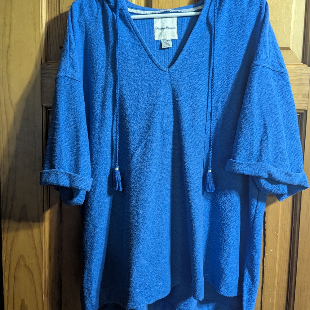 Tommy Bahama Royal Blue V-Neck Hoodie